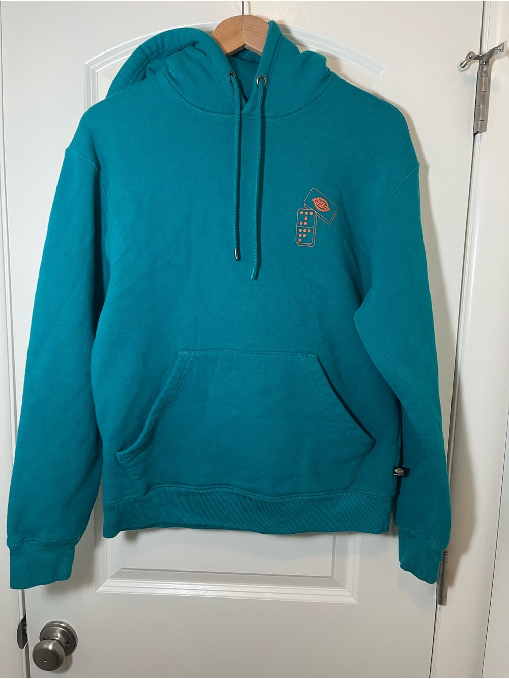 Dickies Teal Pullover Hoodie with Small Chest Graphic